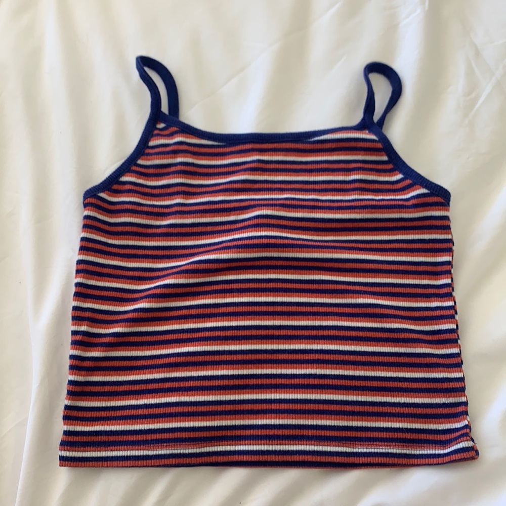 Forever 21 Striped Cropped Tank Womens Size S